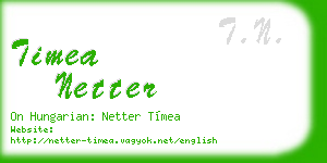 timea netter business card